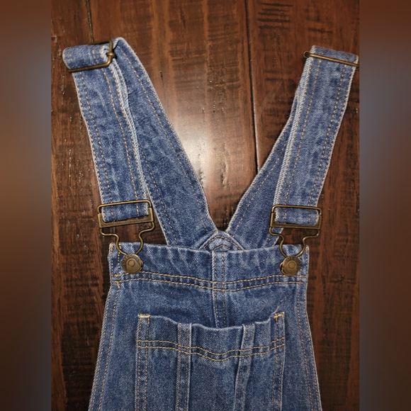 Blue Spice Distressed Overalls Jeans Dress sz 3 - Picture 3 of 7
